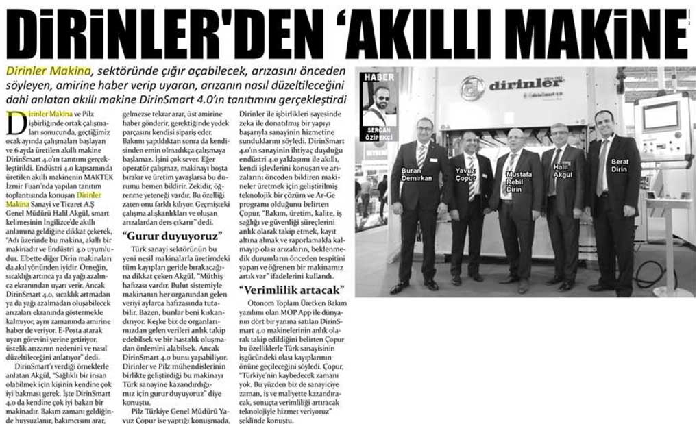 Yeni Bakış Dirinler'den Akıllı Makina